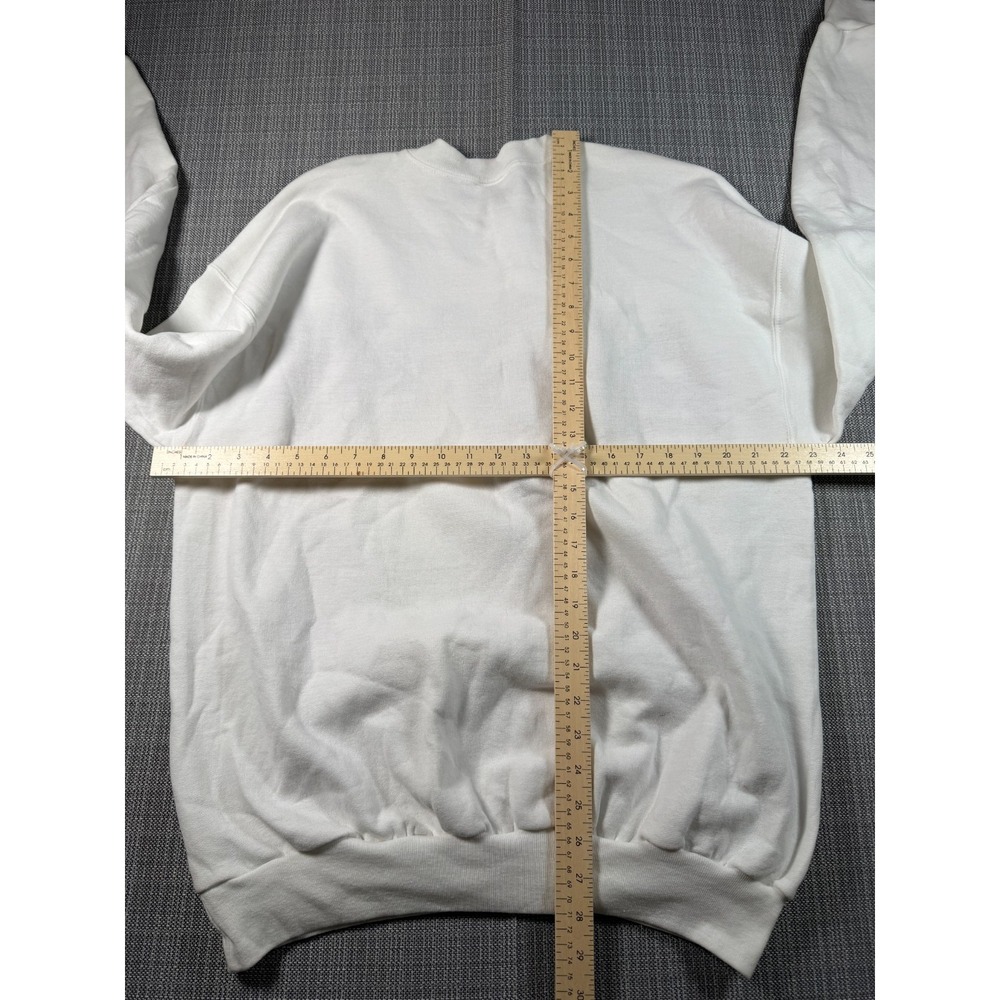 Vintage Hanes Nautical Cottagecore Grannycore Handmade Sweatshirt Womens L White - Picture 4 of 4